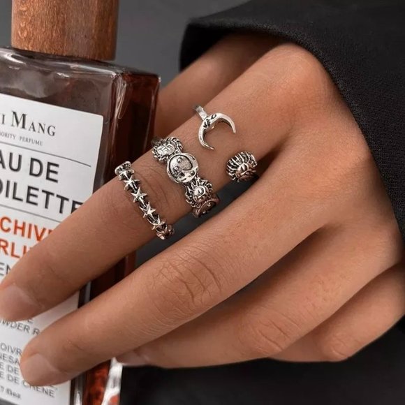 Jewelry - Sky Ring Set, Moon, Stars